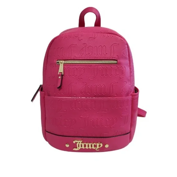 šļøā¬ļøšHOST PICK š Juicy Couture Deboss Sorbet Cool Collar Full Size Backpack - Picture 1 of 16